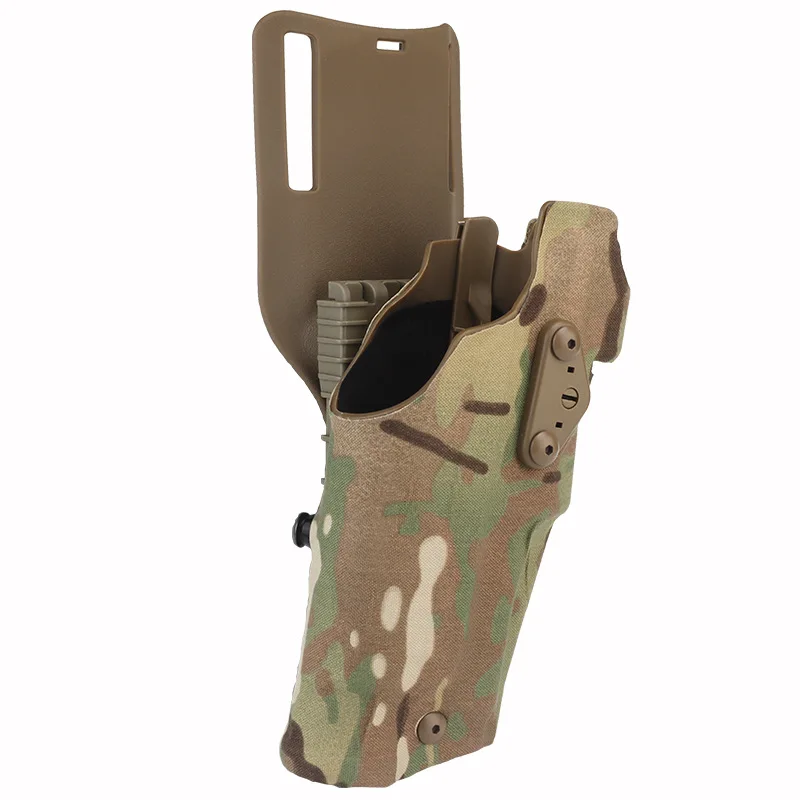 Funda táctica 6354DO para G17 con X300 X300U, sistema de bloqueo automático ligero, QLS, cinturón de horquilla, pistola de mano para Airsoft al aire libre