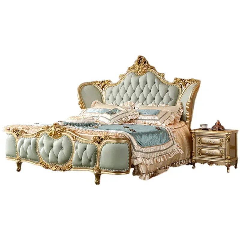 

Girl Bedrooms Modern Bed King Size Master Green Salon Queen Twin Bed Luxury Genuine Leather Matrimonial Home Furniture