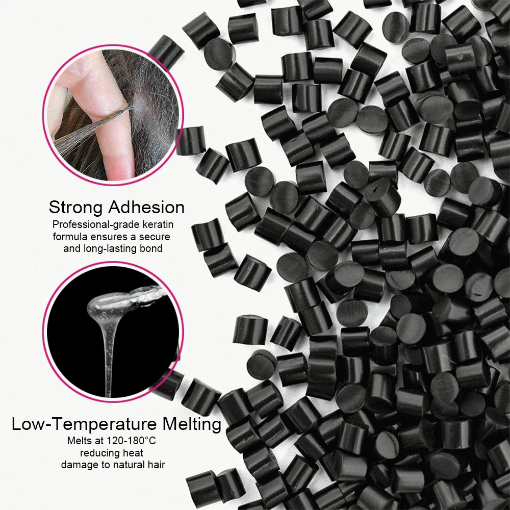 Lanshii 20g Italian Keratin Glue Beads  Fusion Bond Granules for K Tip and U Tip Hair Extensions