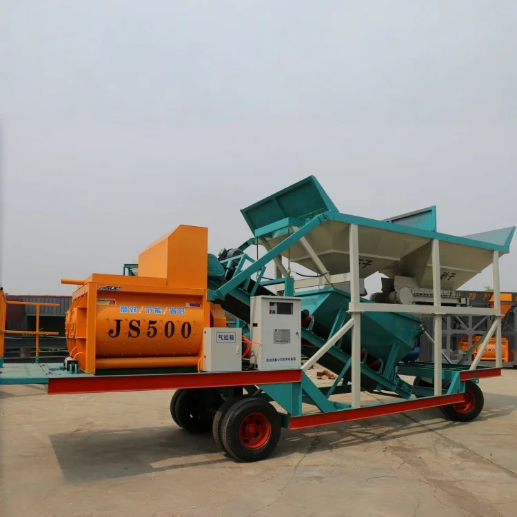 High Efficiency Mobile Concrete Batching Equipment for Cement Mixing Plant Production Hormigonera