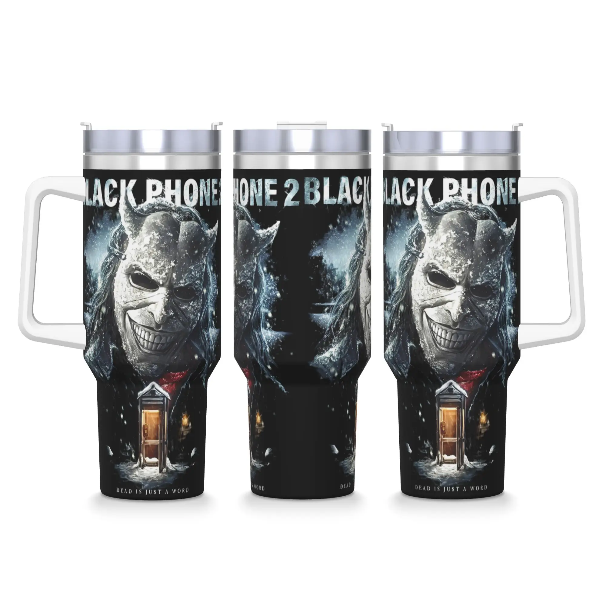 

2025 Black Phone 2 Movies Tumbler Cold Drink Water Bottle Keep Heat Stainless Steel Thermal Cups Printed Beach Car Mugs