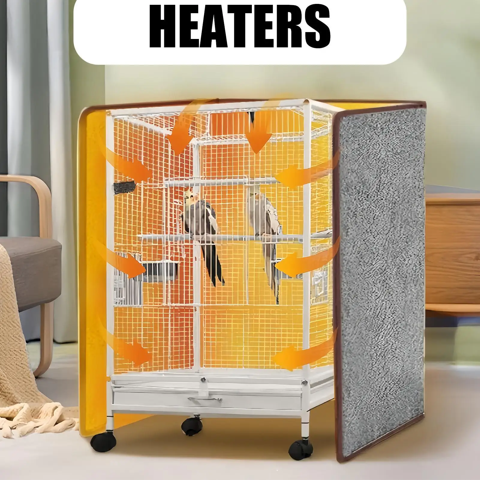 Foot Heater Under Desk Feet Warming Panel U Shape Wrap Electric Quiet Adjustable 5 Settings Safe Heated Foot Warmer Under Desk