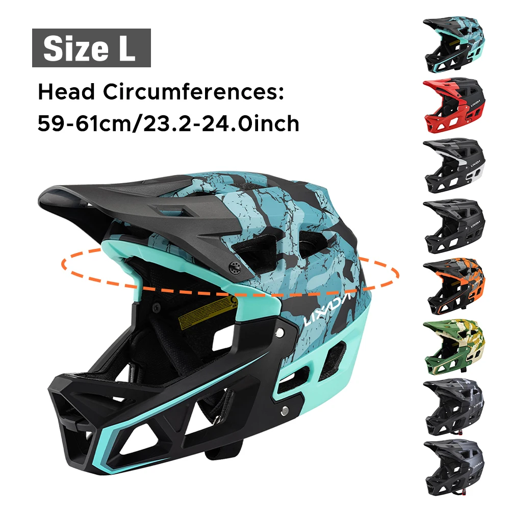 Full Face Mountain Bike Helmet Adult Racing Downhill MTB Helmet for Adult Mountain Bike Helmet Visor Over 31 Vents Bike Helmet