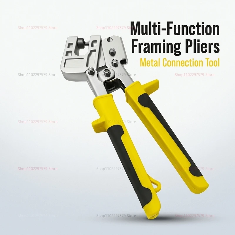 Industrial Grade Dragon Bone Pliers Heavy Duty Metal Crimping Tool for Drywall Ceiling Frame Wall Construction Fastening