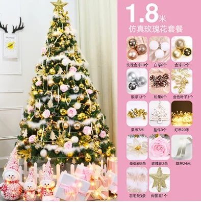

High Quality Snow Flocked Pre-lit Christmas Tree PE PVC Christmas Tree Holiday Decoration Trees With Lights