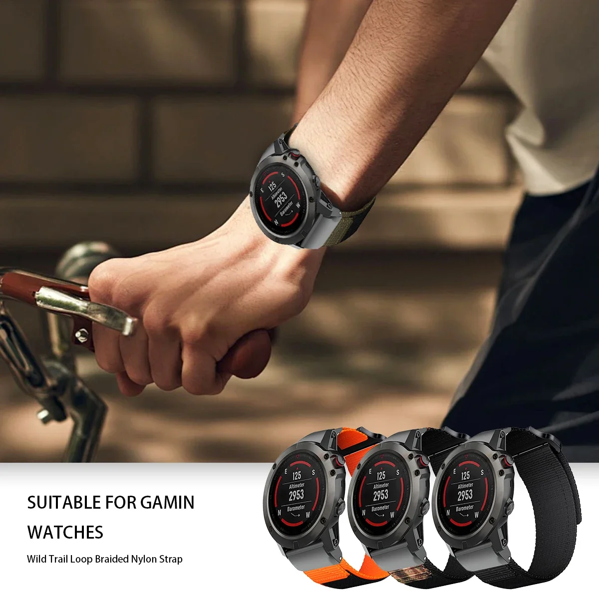 Garmin 20 22 26mm 나일론 루프 스트랩 5 Plus 6 7Pro Easy Fit 손목 밴드 시계 밴드 Fenix ​​6x 7XPro 5XPlus 3 팔찌 Tactix7 벨트