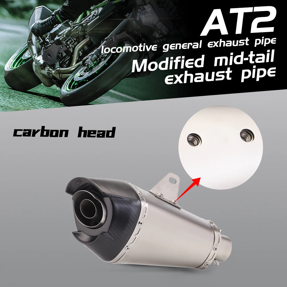 Abgasanlage rechteckige Auspuffrohre mit hohem Hubraum bei 2 Motorrad-Auspuffs chall dämpfer für zx4r zx25r z900 z400 zx6r