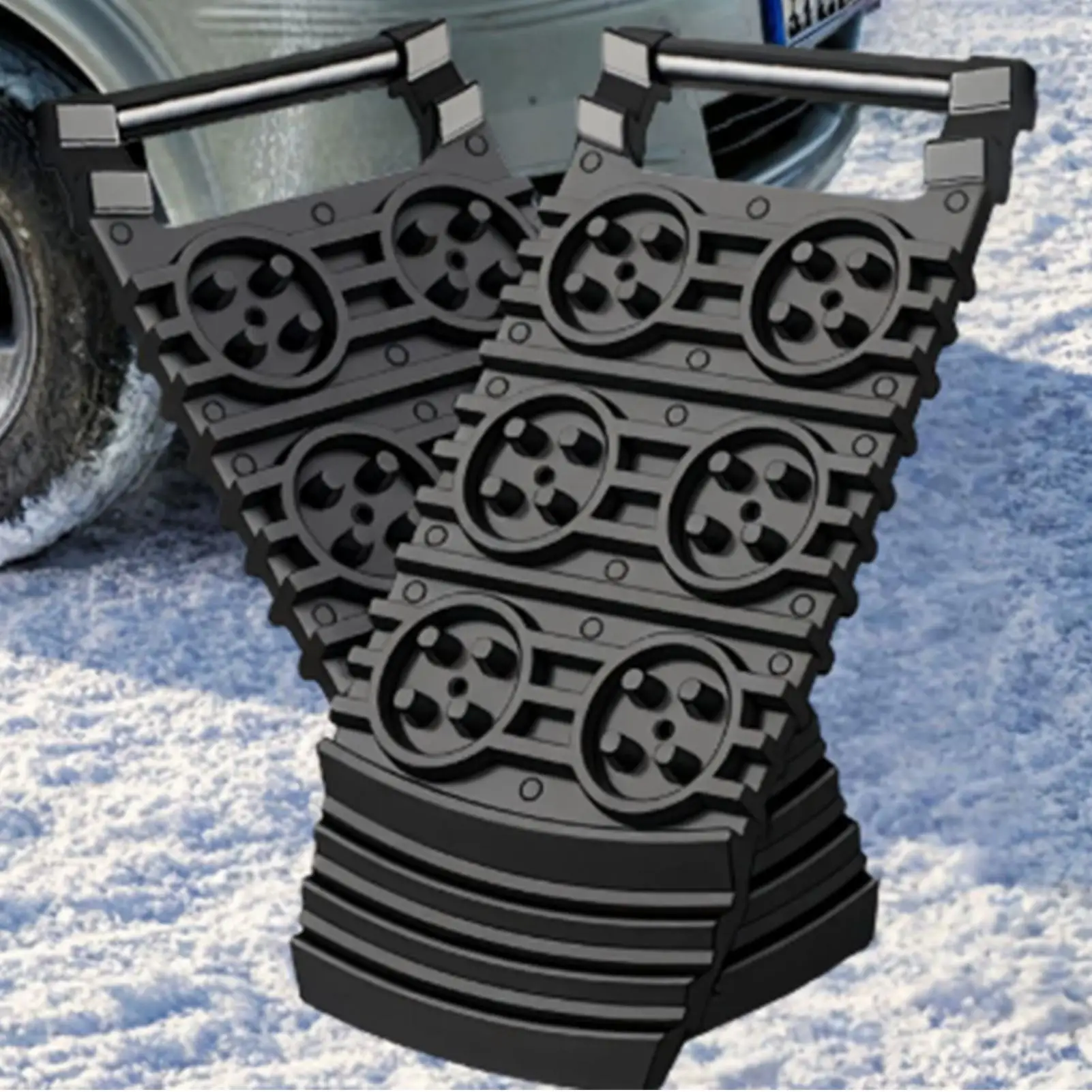 Tire Traction Mats for Mud Automobile Wheel Tire Ladder Traction Mats Recovery Accessories Emergencies for Trucks Vehicle Snow