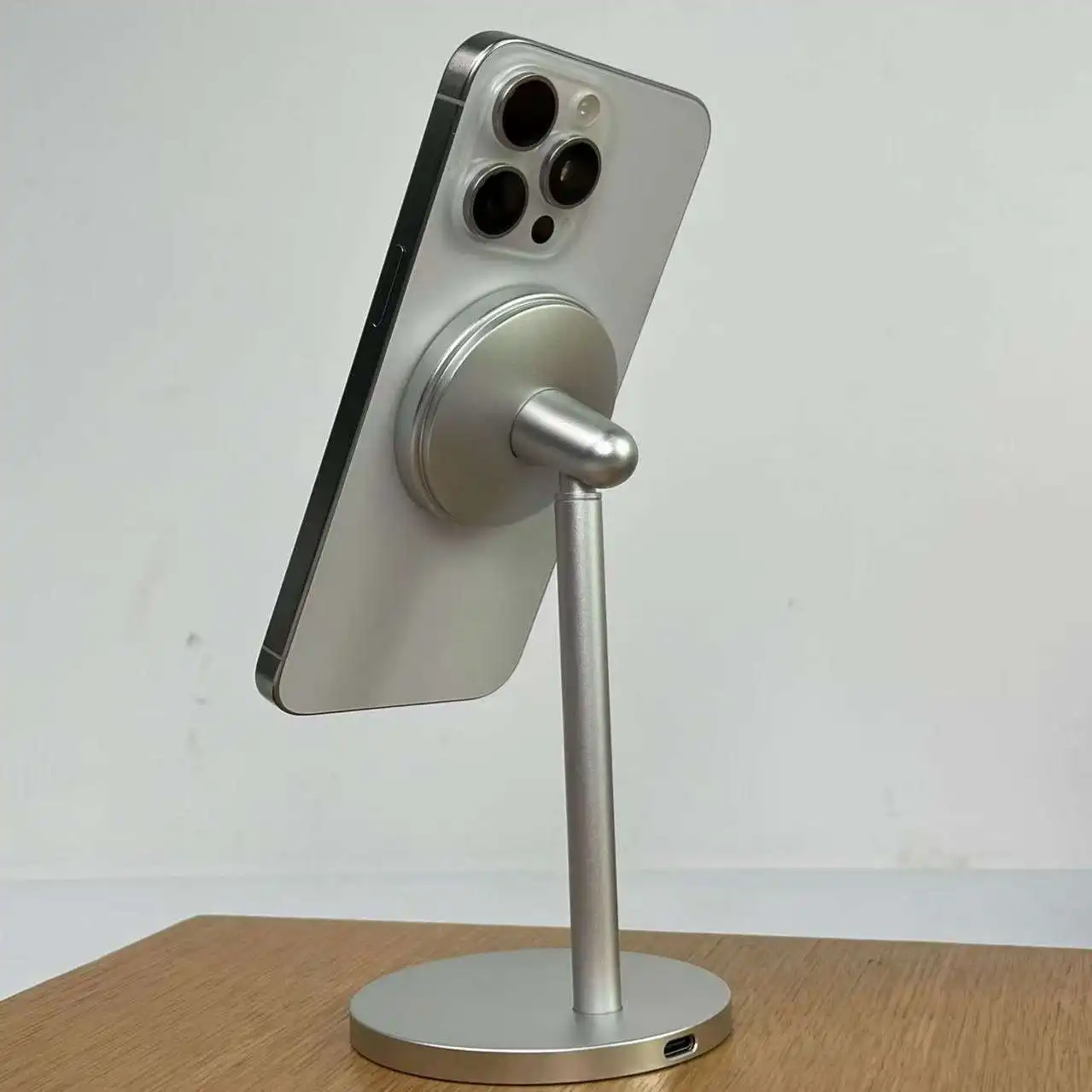 حامل الهاتف المحمول Magsafe بقدرة 15 وات، دعامة من سبائك الألومنيوم مناسبة لقوس شحن قابل للتعديل وشحن سريع #5