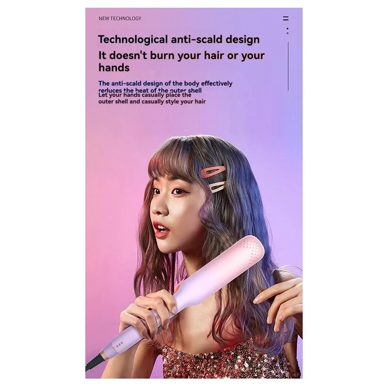 

A28F-Versatile Dual Function Hair Styler-Straightener And Curler In One With Adjustable Heat Settings Flat Iron US Plug