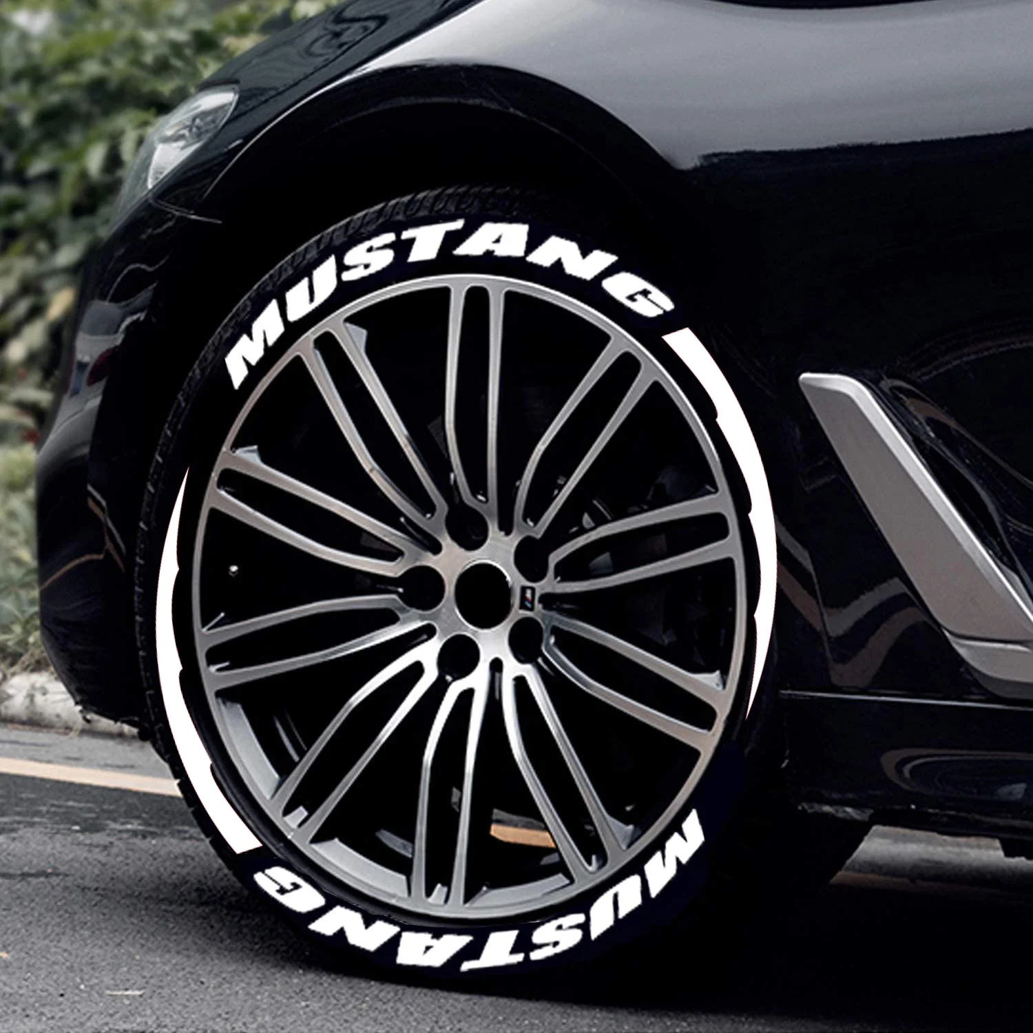 MUSTANG Tire Lettering Sticker Separated Letters Waterproof and Personalized 3D Tire Wheel Stickers DIY Permanent Wheel Letters