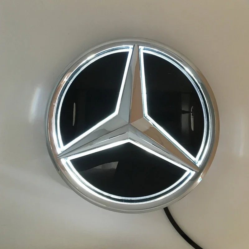 

Fit For Mercedes Benz Chrome Silver Front Grille Mirror Star LED White Illuminated Emblems X253 W167 X167 W447 2020-2023