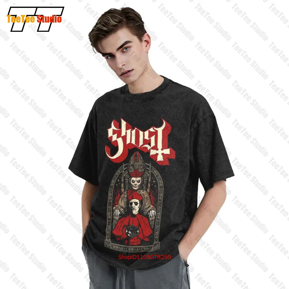 تي شيرت Ghost Cardinal Copia Petite Metal Music كبير الحجم RM12 #3