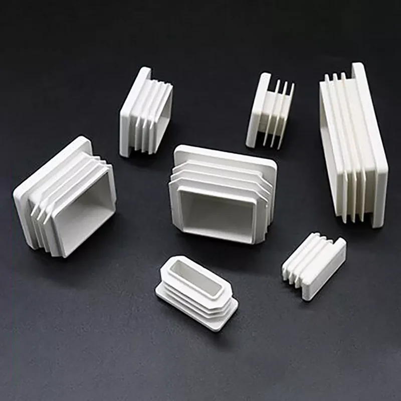 2/4/8/12/20 pezzi 15x15mm - 50x100mm Rettangolo/Quadrato Bianco Plastica Tappo terminale Inserti per tubi Tappo Tappo Gamba in acciaio Stopfen