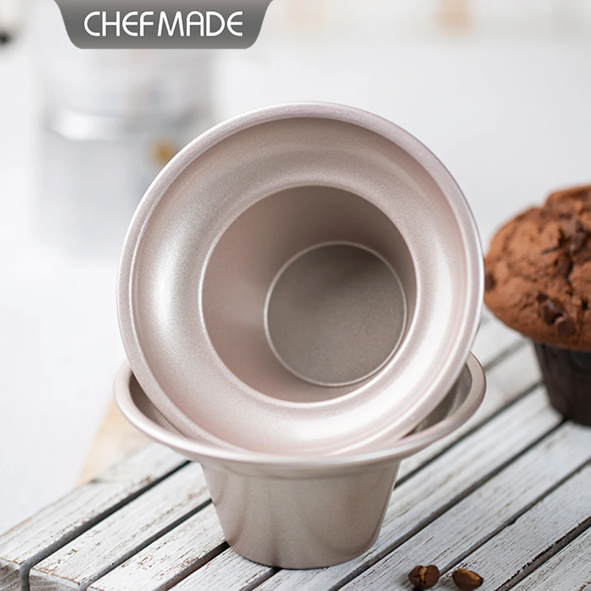 Non-stick Mushroom Top Muffin Baking Mold CHEFMADE Mini Cupcake Pan Explosion Shape Dessert Baking Tool
