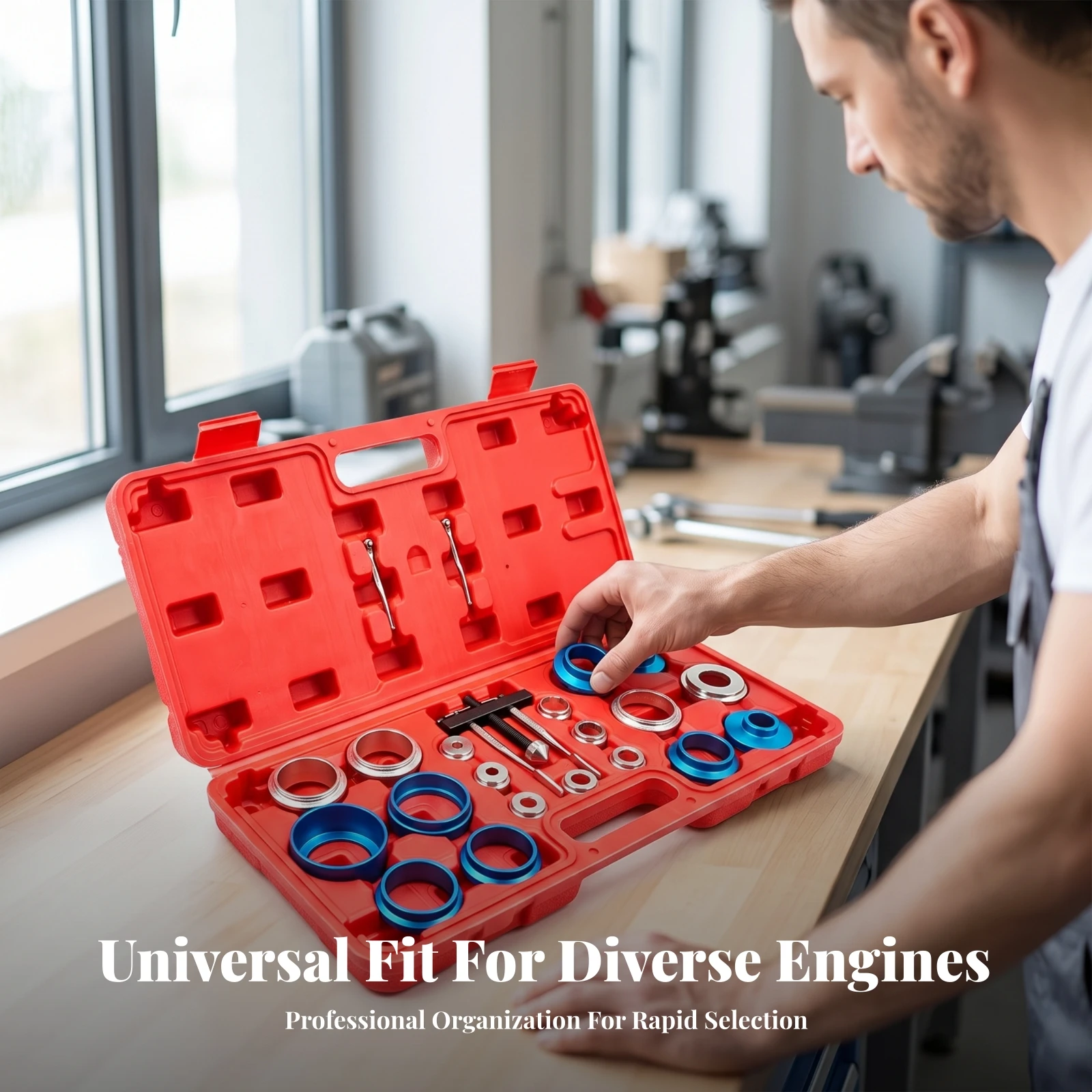 Crankshaft Seal Remover and Installer Automotive Crankshaft Oil Seal Tool Damage-Safe Long-Lasting for Mechanics