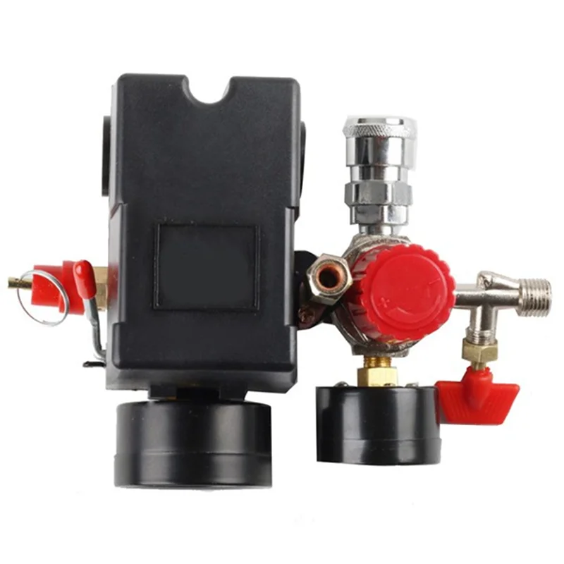 

Air Compressor Pressure Switch Pressure W/Valve Control Regulators Gauge 90-120PSI 4 Port Safety Valve Air Compressor-A65M