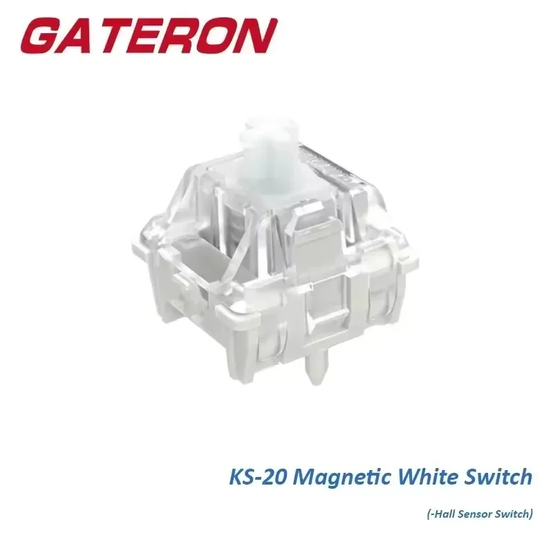 Gateron Magnetic White Switch KS-20 Hall Effect Sensor SMD RGB 30gf Linear Custom Mechanical Gaming Keyboard Quick Trigger