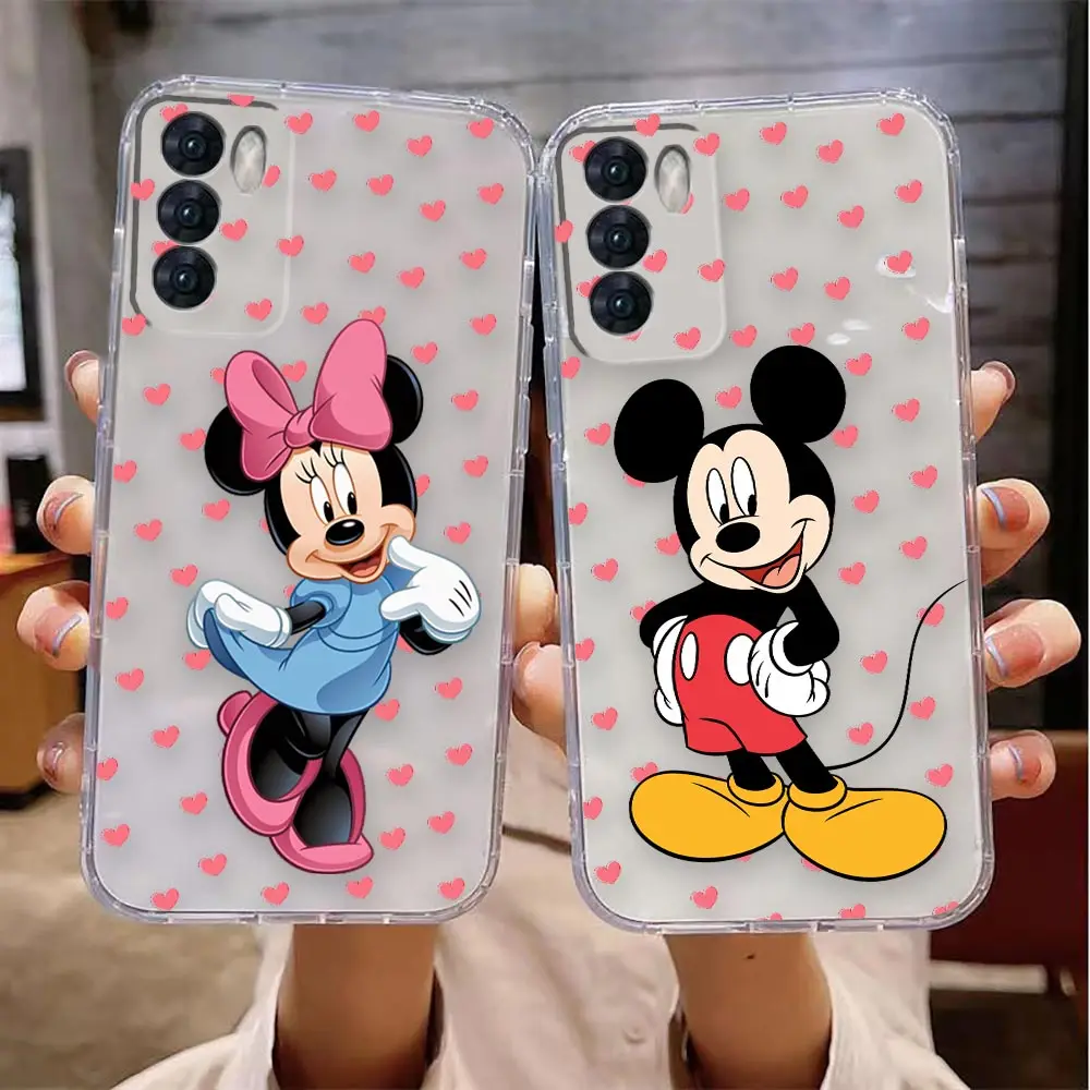 Clear Phone Case For VIVO Y32 Y33S Y50 Y51S Y52S Y53S Y55S Y66 Y77 Y95 Y97 V20 V21 5G 4G Case Mickey Minnie Mouse Anime Cartoon