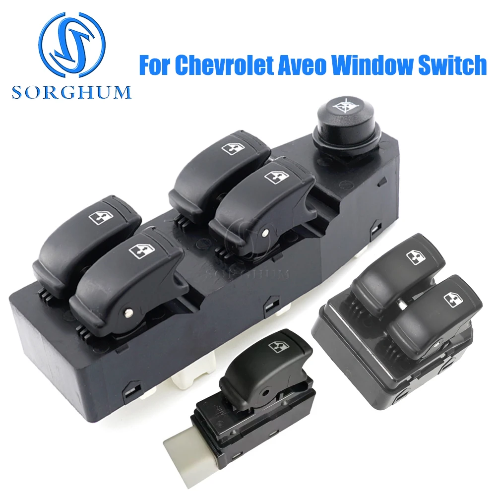 SORGHUM Aveo Electric Power Window Switch 202005158 For Chevrolet Aveo Pontiac G3 Wave 2007-2011 202005661 96652187 Auto Spares