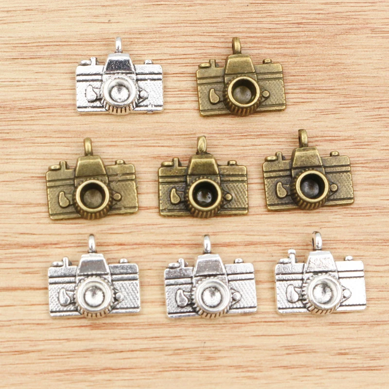 8pcs 15x14mm Charms Camera Antique Making pendant fit,Vintage Tibetan Bronze Silver Plated ,DIY bracelet necklace