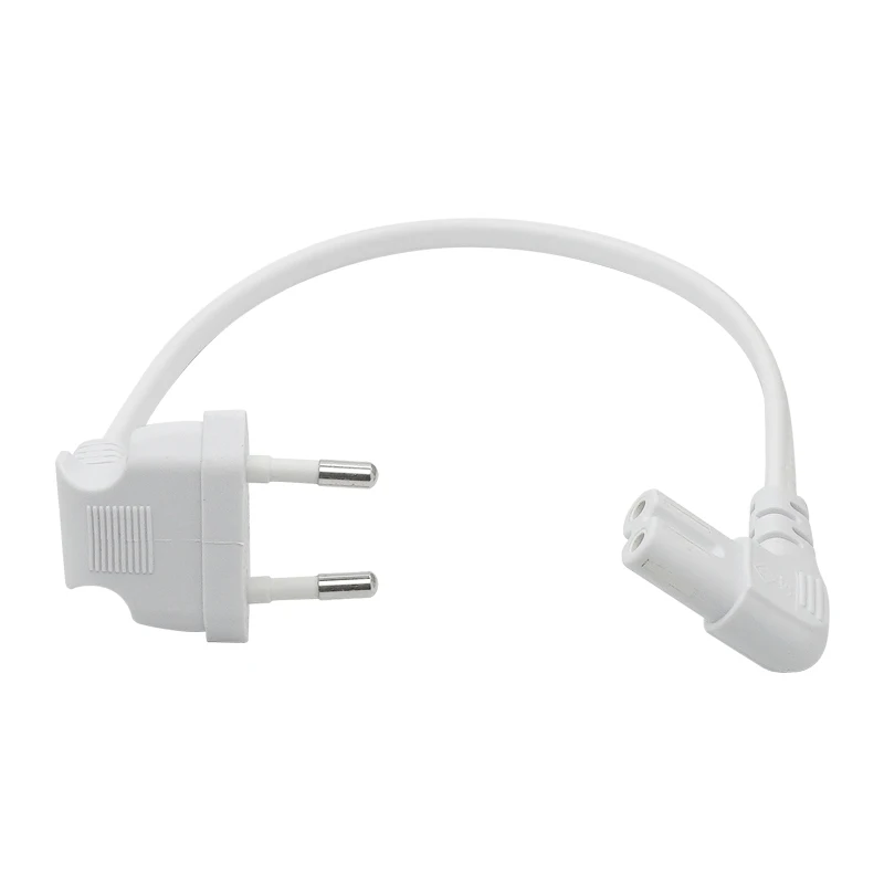 0.6M 90 Degree Schuko CEE7/16 Europe 2pin Male to Right Angled IEC 320 C7 Power Supply Cord Cable