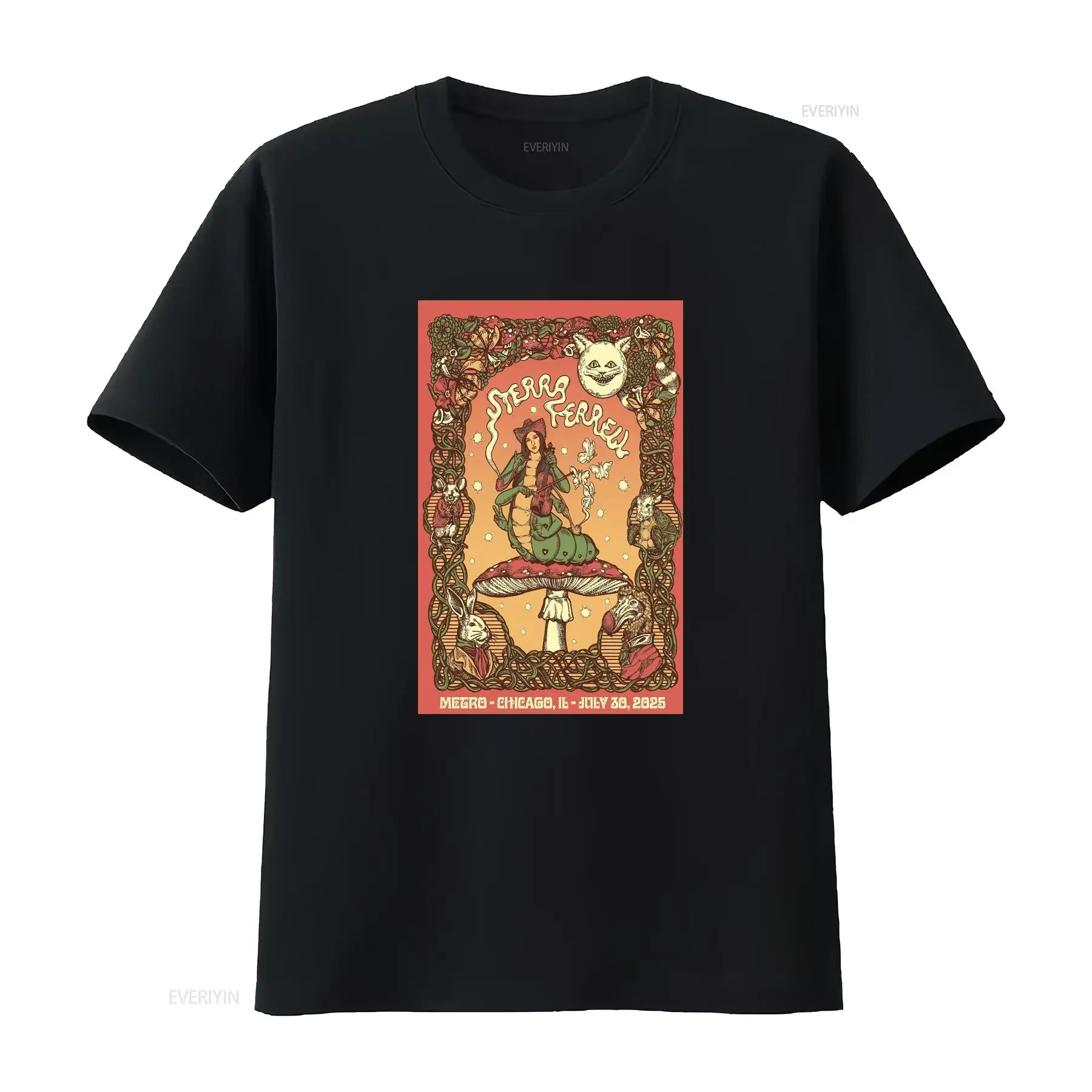 Sierra Ferrell 2025 Event Chicago IL Poster T Shirt vintage Washed Comfortable Stylish Unisex Breathable Versatile graphic