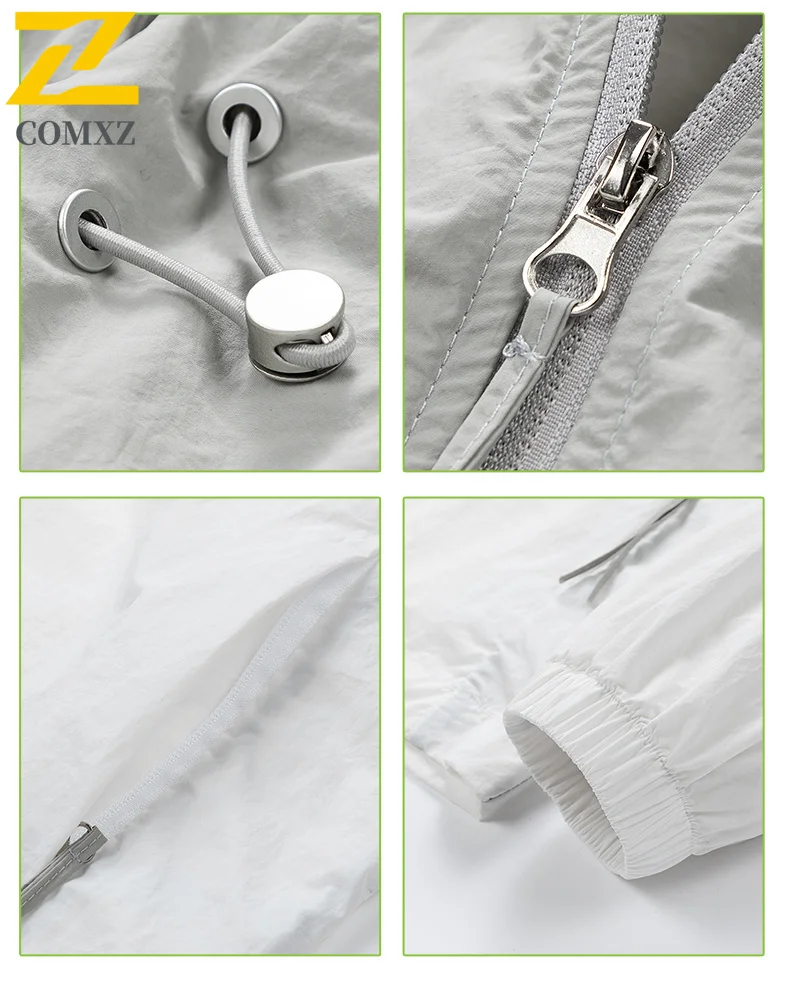 Men Thin Summer Waterproof jacket Sun Protection jacket Moutain Hiking Fishing Casual Windbreaker Quick Drying Sport Hooded Coat