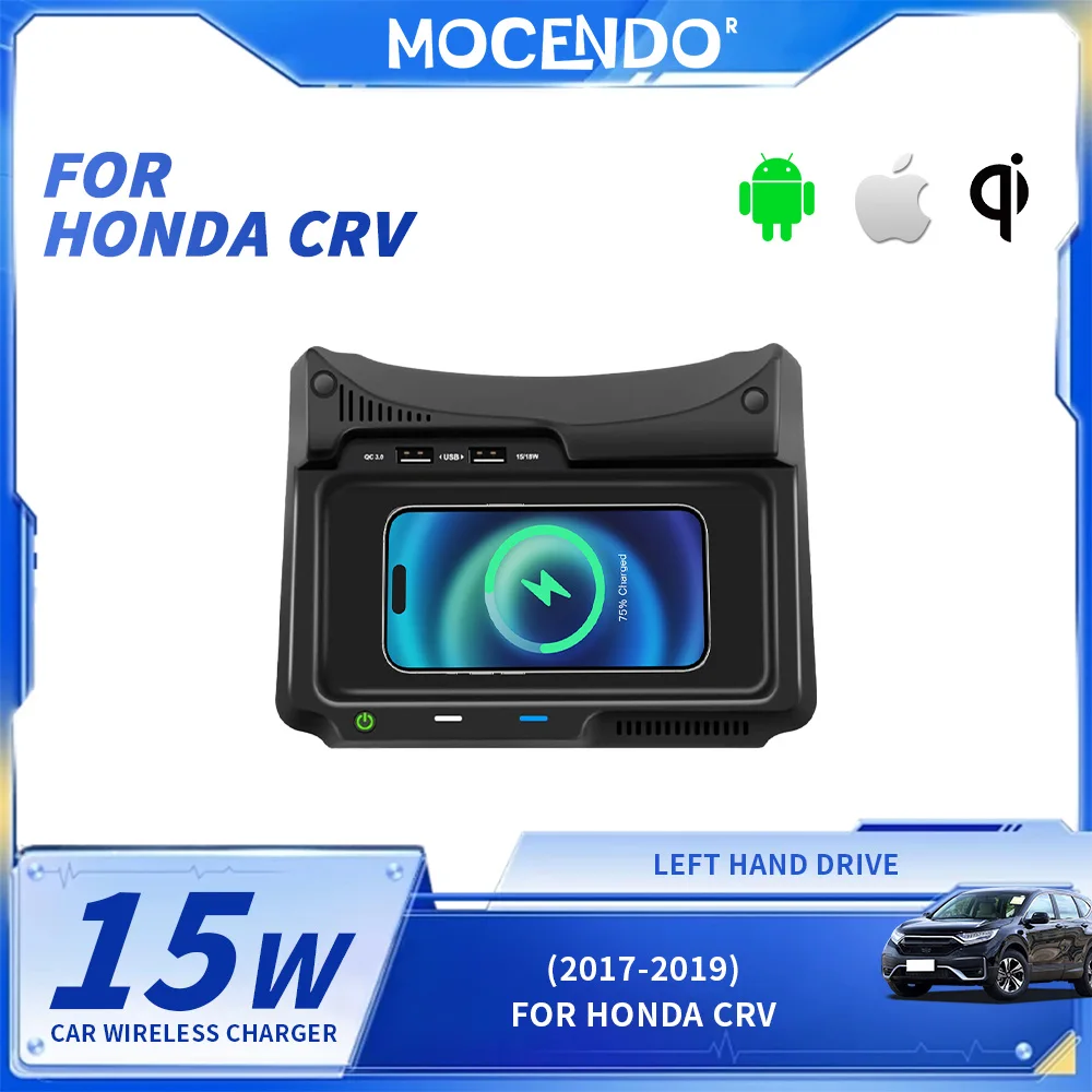 

For Honda CRV CR-V 2017-2019 Fast Car Wireless Phone Charger Pad Panel Holder Charging Accessory Compatible with Various Models