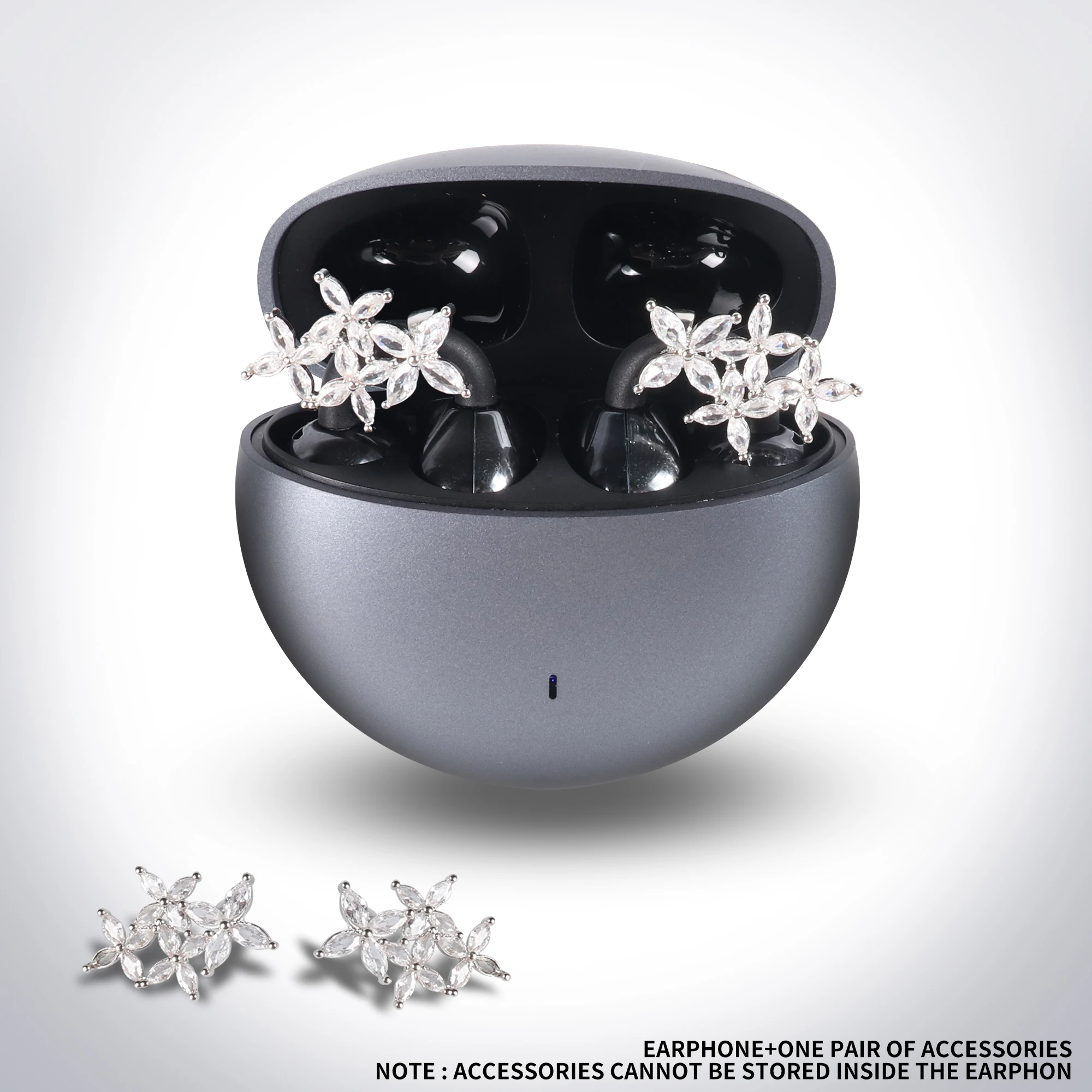 

Ear clip Wireless Bluetooth Headphones and Diamond Earphone Accessories 1 Pair Bluetooth 5.4 Noise Reduction Waterproof Earphone
