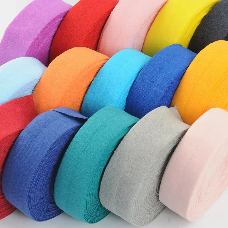 50ards/Lot 20mm Elastic Band Ribbon Fold Over Spandex Elastic Band for Sewing Lace Trim Waist Band for Garment DIY Accessory