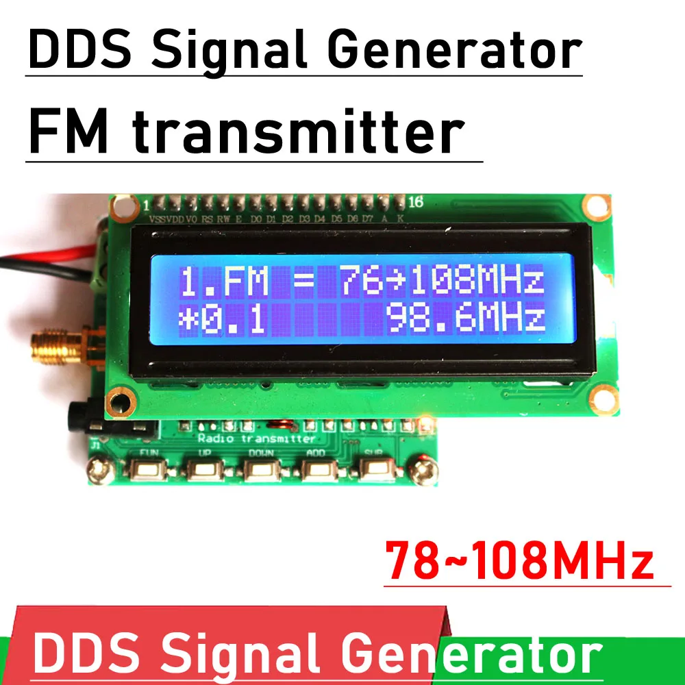 DDS FM signal generator 78~108MHz FM Stereo transmitter wireless FOR Meter calibration