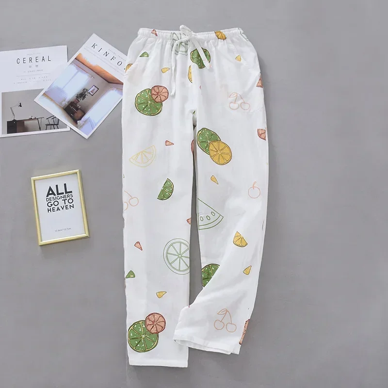 Damen Sommer hose aus 100% Baumwolle, die große, lockere Heimhosen schläft