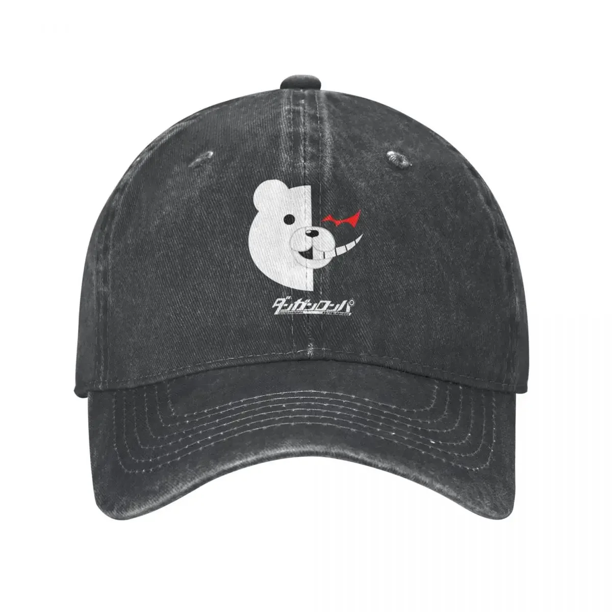 danganronpa-monokuma-bone-de-beisebol-anime-manga-urso-angustiado-lavado-chapeus-bone-classico-todas-as-estacoes-viagem-ajuste-ajustavel-headwear