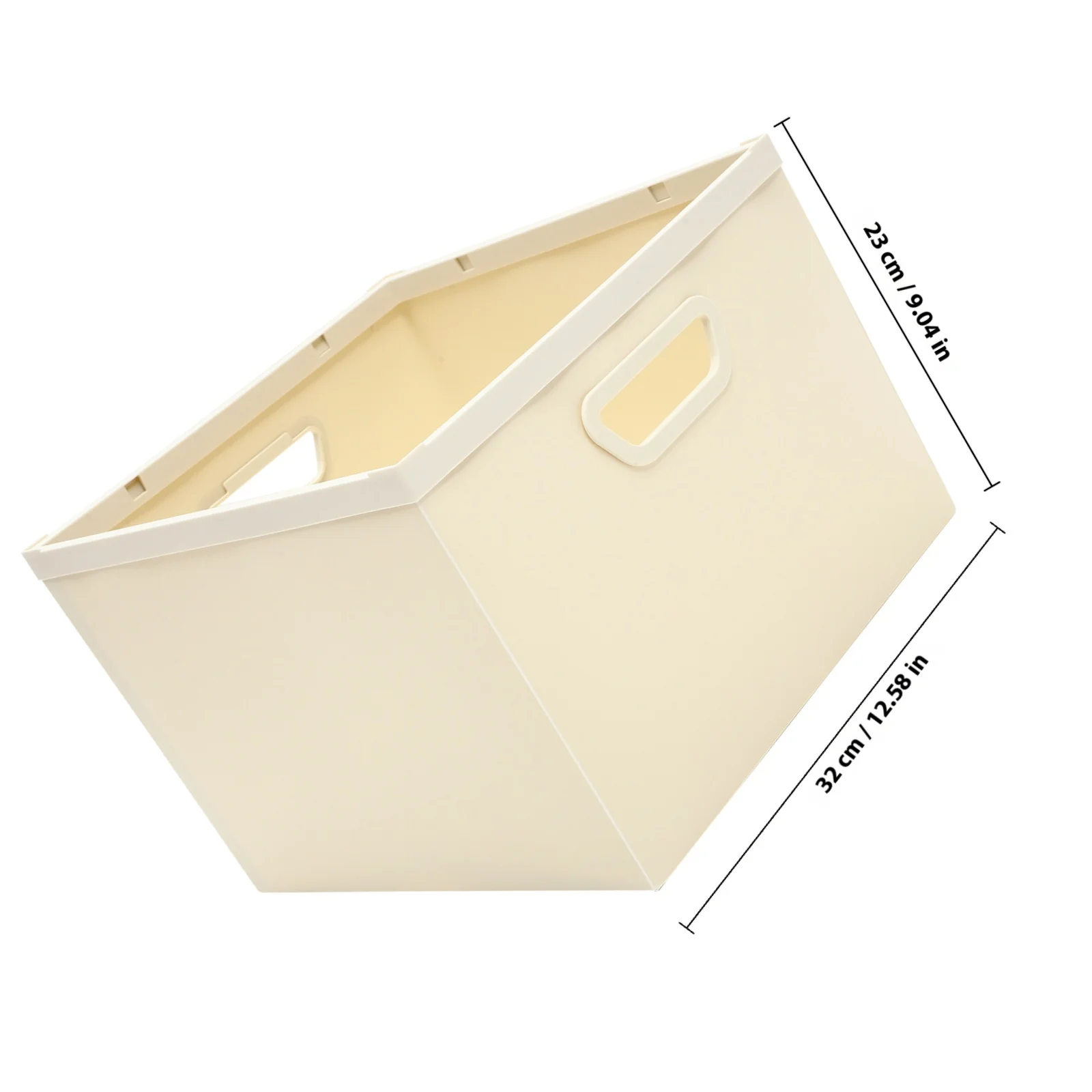 صندوق تخزين مكتبي مع مقبض منظم متعدد الوظائف قابل للطي لمستحضرات التجميل والقرطاسية والكتب والأشتات المنزلية