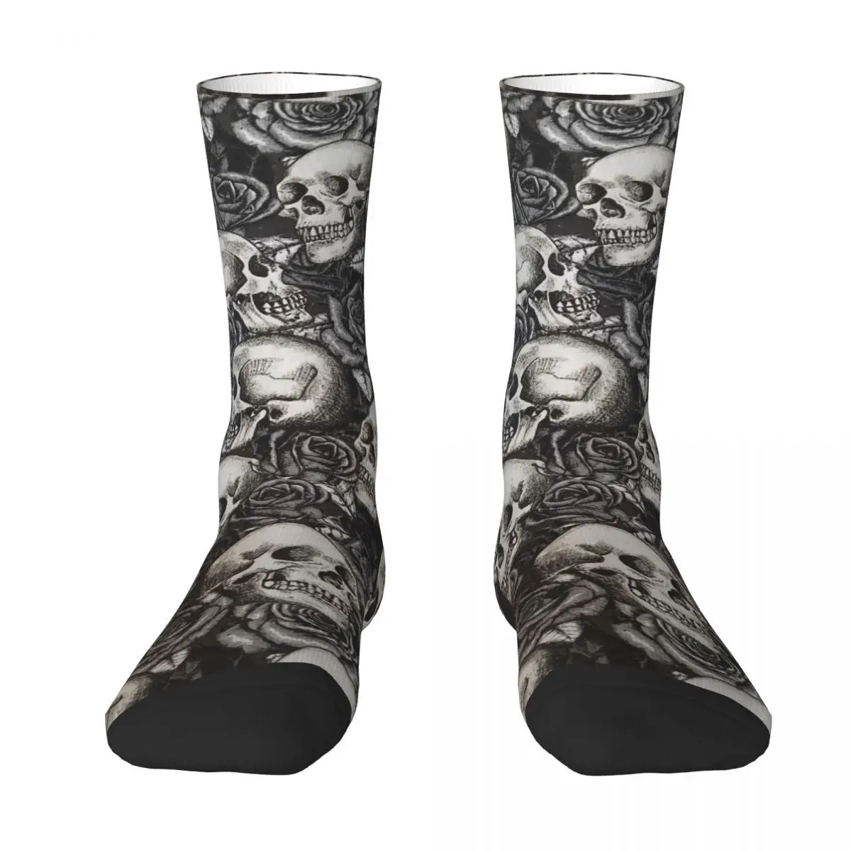 Skull Beanie Socks Travel 3D Print Boy Girls Mid-calf Sock