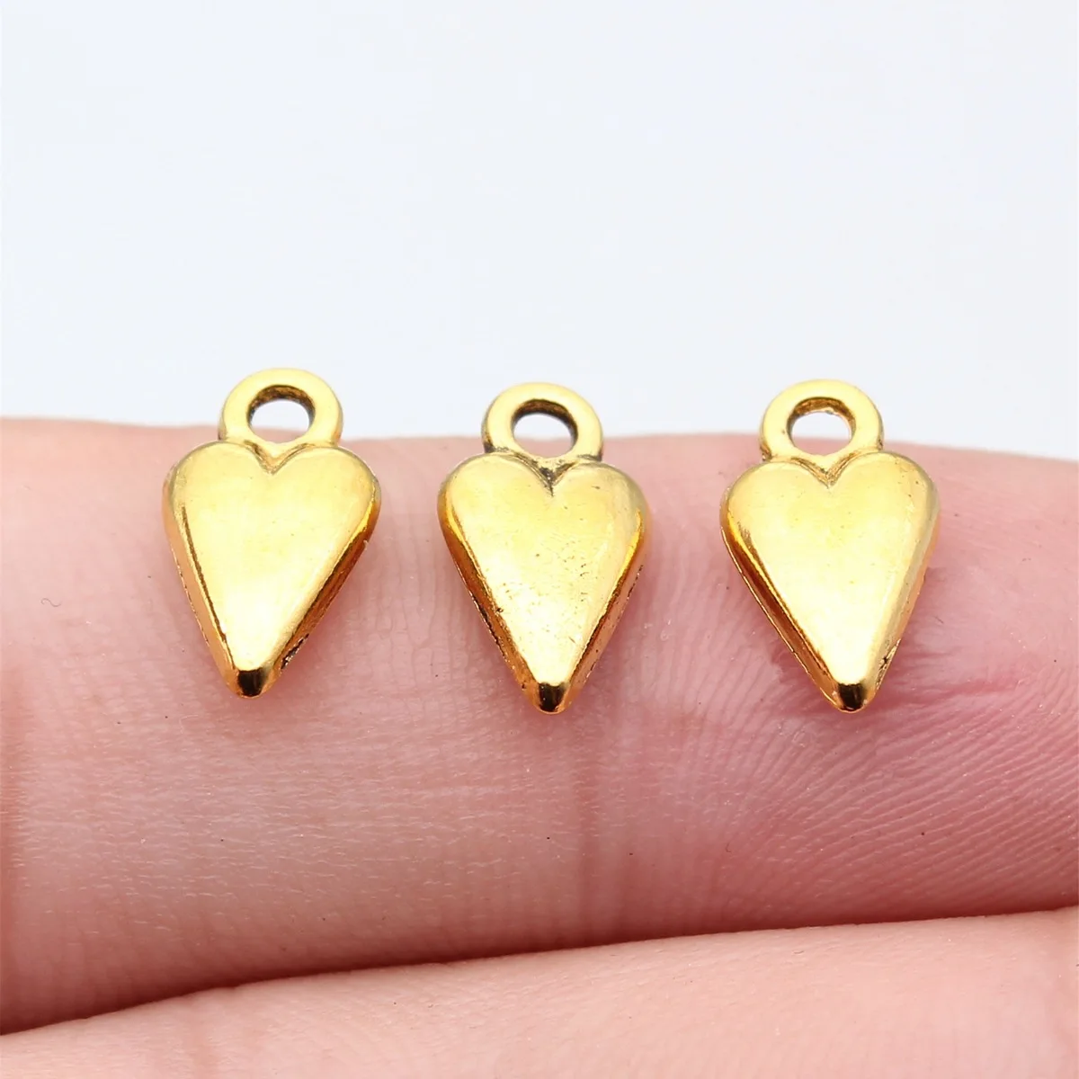 40pcs 13x7mm(0.51x0.28inch) 4 Colors Heart Charms For Hand Crafts Jewelry Making