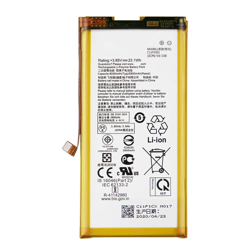 Replacement Battery C11P1901 C11P1801 C11P1903 for ASUS ROG 1 ZS600KL ROG2 ZS660KL ROG 3 ZS661KL New Phone Battery