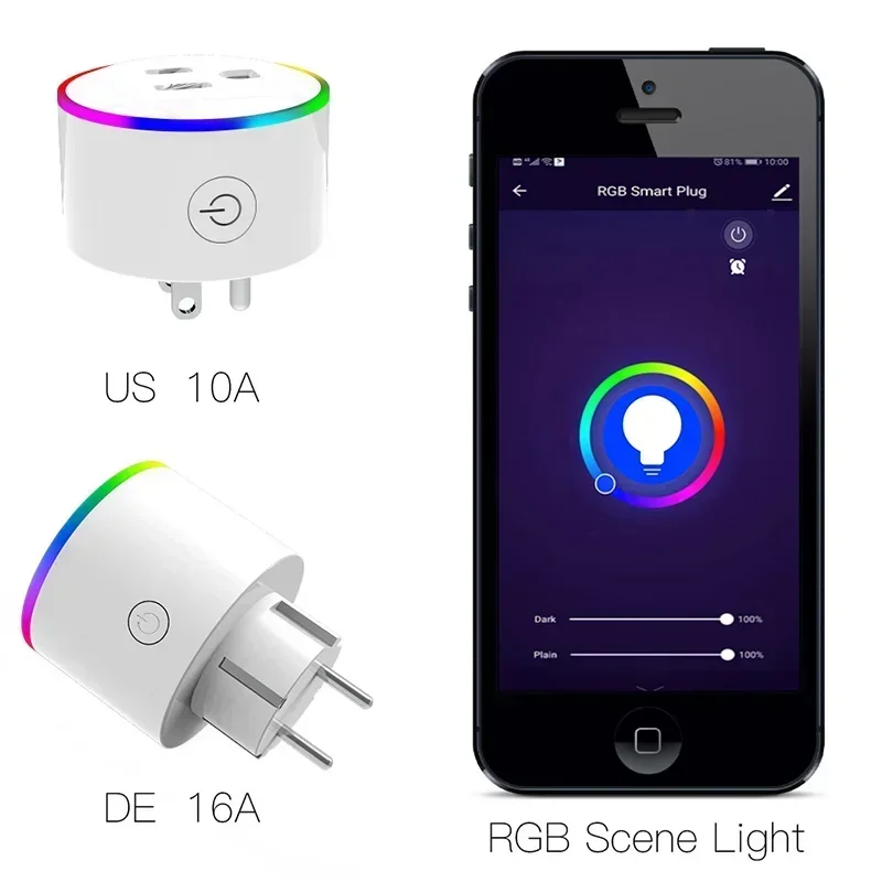 EU US UK DE BR AU IN WiFi Smart Plug Presa Smart Life Tuya App Presa di corrente per telecomando senza fili Alexa Google Home No Hub