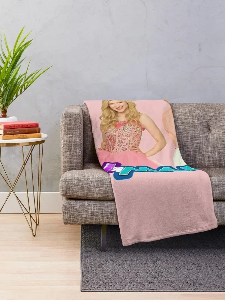 Liv and Maddie Throw Blanket manga Comforter Plaid on the sofa Flannel Fabric Blankets