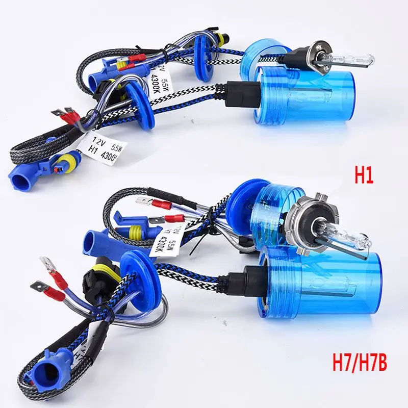 

AC 55W Xenon Bulbs Mini Base H1 H3 H7 H8 H9 H11 9012 HB3 HB4 D2H 4500LM 12V Cars HID Headlights 9012 D2H Foglamps Replacement