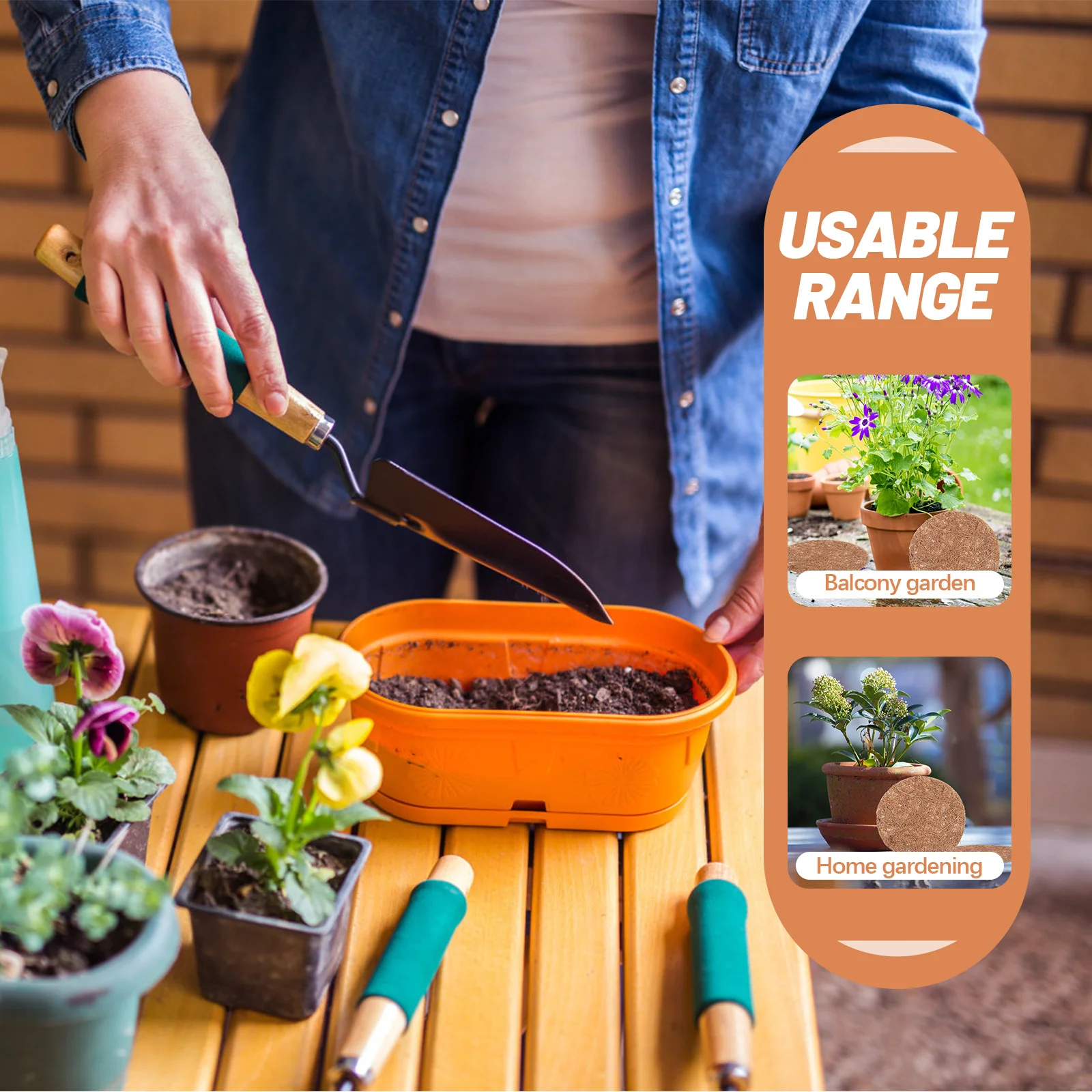 

12Pcs Hanging Basket Liners Natural Coir Fiber Replacement for Flower Baskets Garden Decor Moisture Control Root Growth Support