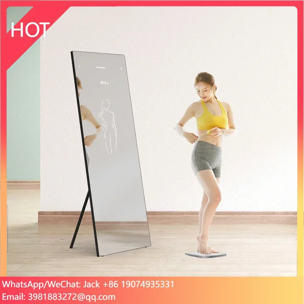 Vercon 43 inch intelligent touch screen magic gym ai smart fitting lcd display exercise interactive fitness mirror