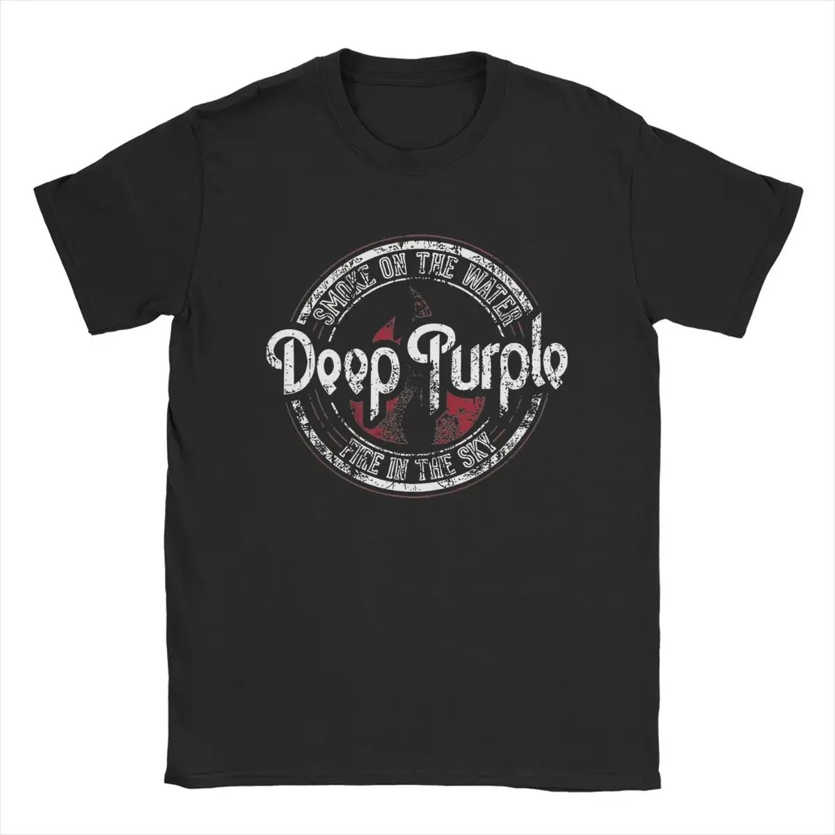 New Deep Purple Graphic T Shirts Men Novelty 100% Cotton Tee Shirt Round Collar Short Sleeve T Shirt Gift Idea Casual Clothing