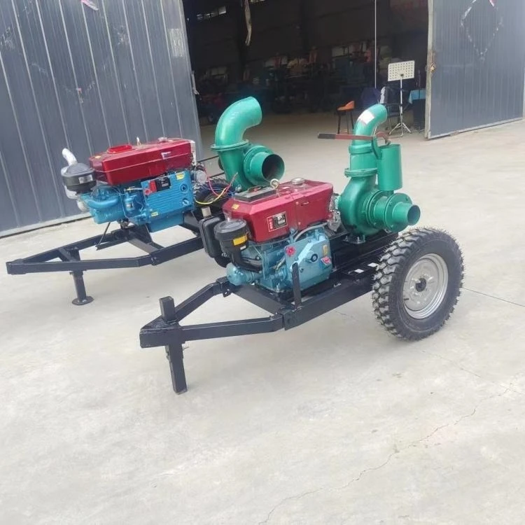 Small self-priming pump truck Agricultural multi-stage pump Flood irrigation Waterlogging diesel engine High lift pumping pump