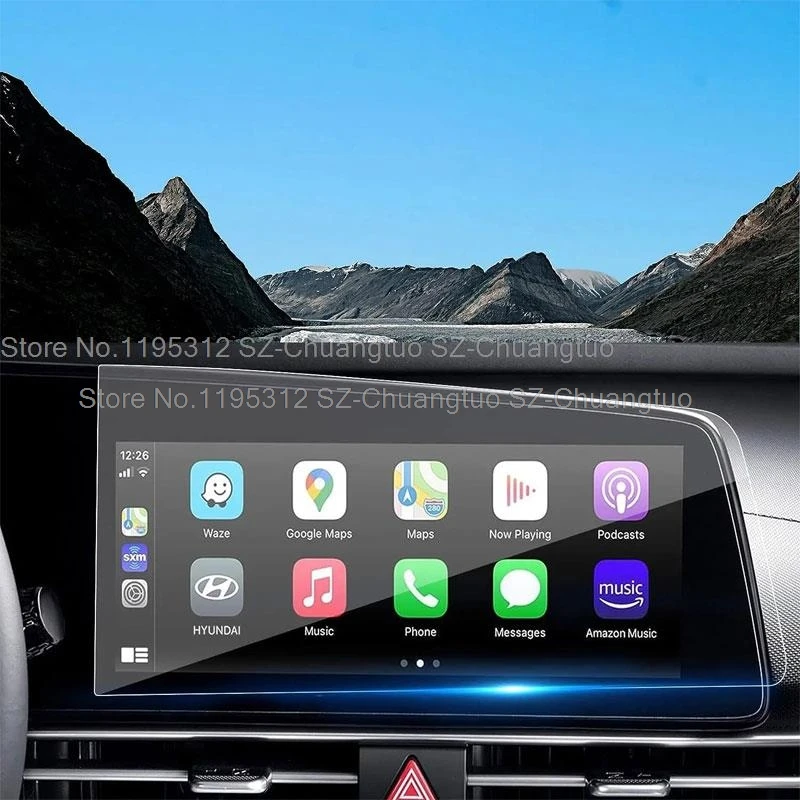 

Tempered Glass Screen protector For Hyundai Elantra 2021 -2023 Car 10.25 Inch car gps Navigation Touchscreen anri-scratch