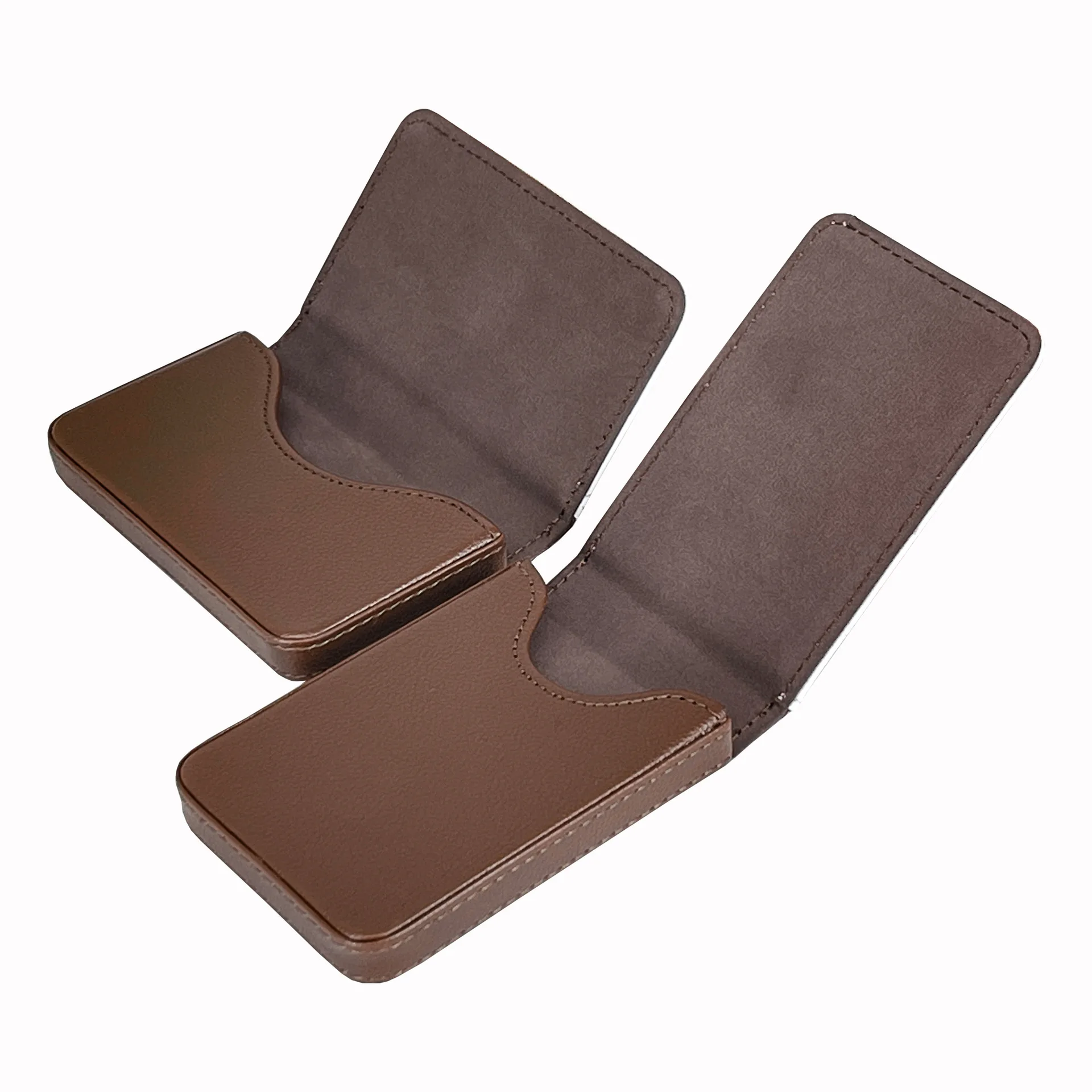 Groothandel blanco warmtesublimatie visitekaartjeshoesjes voor doe-het-zelf visitekaartjeshouders draagbare opslag PU lederen kaarthoesjes