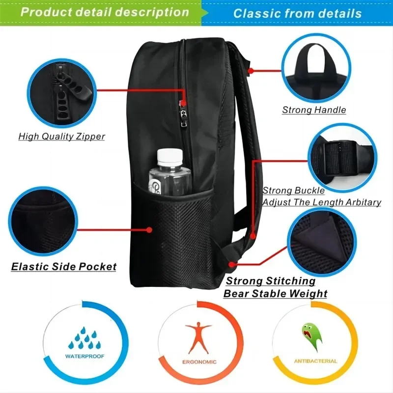 Football Star Ronaldo Messi's Signature Zaino da bicicletta alla moda per ragazzi e ragazze Borsa da scuola casual Grande Bac di alta qualità