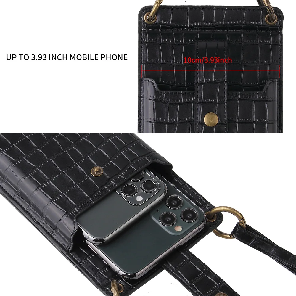 Suitable for iphone 12 13 14 15promax Phone Case Card Holder 14plus Chain Long Shoulder Mini Cross-body Holster Mobile Phone Bag