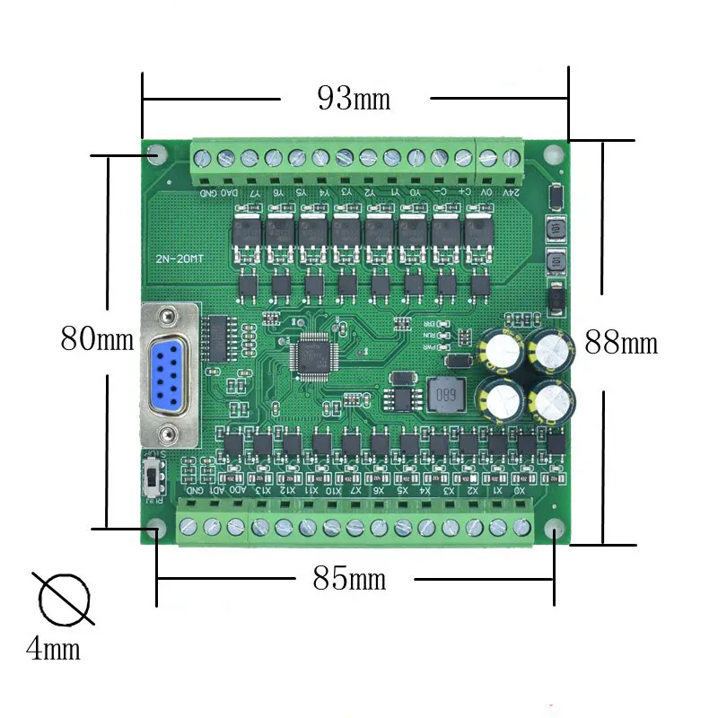 FX2N-20MT PLC Industrial Control Board 12 Input 8 Transistor Output Programmable Controller